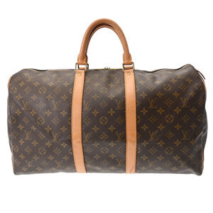Louis Vuitton Monogram Keepall Brown Canvas Boston Bag